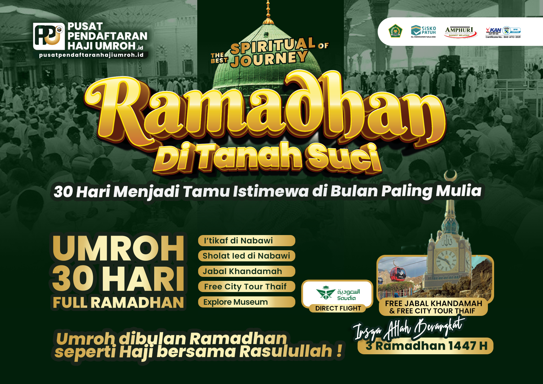 UMROH FULL RAMADHAN ⭐️⭐️⭐️ 3 Ramadhan 1447 H